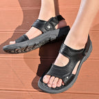 Damen Bequeme Outdoor-Sandalen mit ergonomischem Fußbett und verstellbaren Riemen R&B
