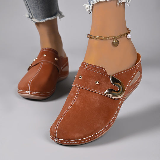 Damen bequeme und modische Clogs mit eleganten Akzenten R&B