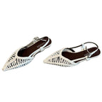 Damen Slingback Sandalen mit raffiniertem geflochtenem Design und komfortablem Fußbett