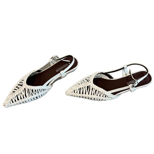 Damen Slingback Sandalen mit raffiniertem geflochtenem Design und komfortablem Fußbett R&B