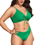 Damen Bikini-Set mit verstellbarem Knoten und hochgeschnittenen Höschen R&B