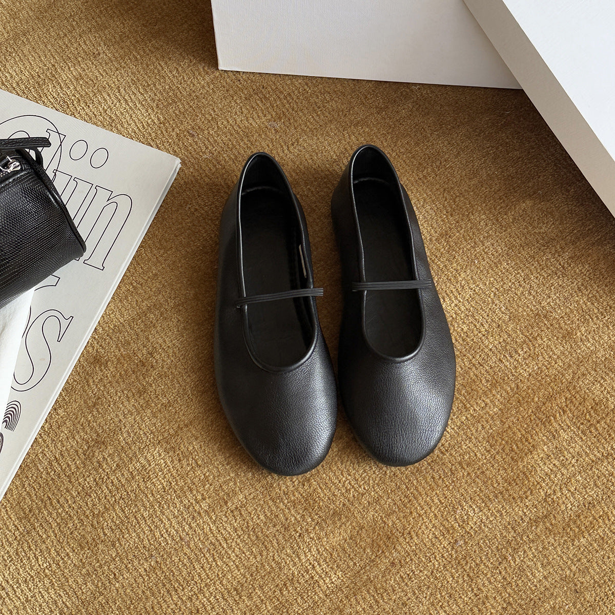 Damen Ballerinas mit elastischem Riemen für optimalen Halt R&B
