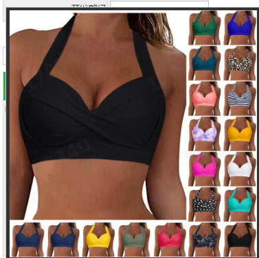Damen Sportliches Bikinioberteil mit tiefem Ausschnitt und Halter-Design R&B