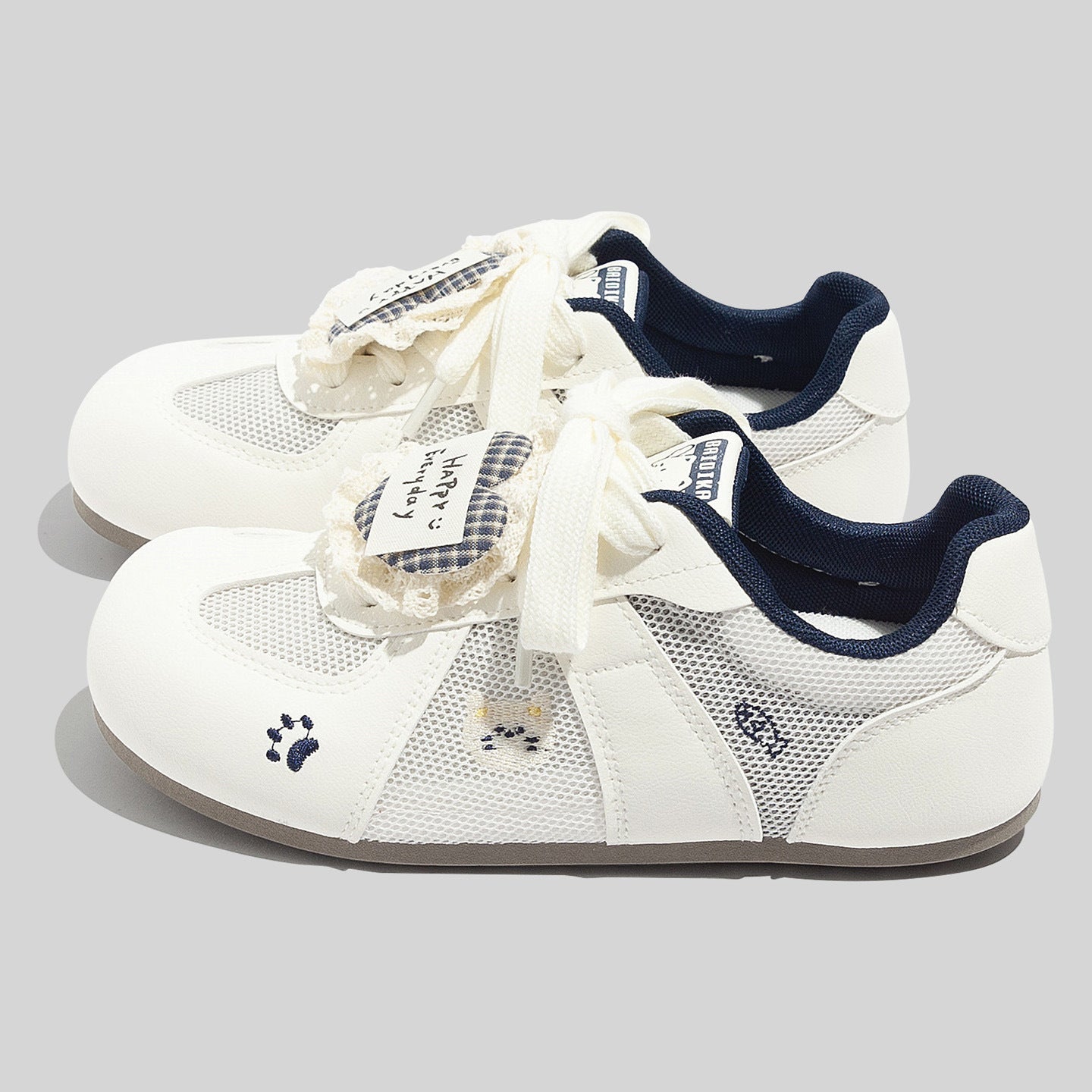 Damen Sportliche Sneakers mit niedlichem Tiermotiv und atmungsaktiver Mesh-Oberfläche