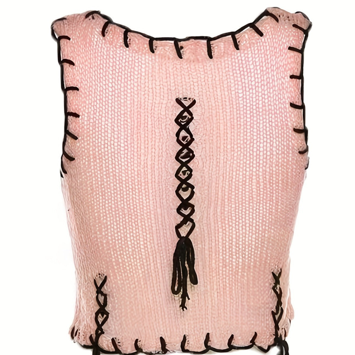 Damen luftiger Strickpulli mit dekorativen Nähten R&B