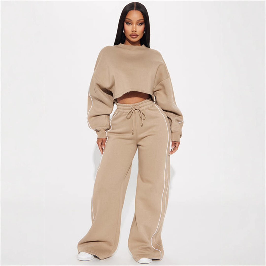 Damen lässiger Crop-Top Hoodie R&B