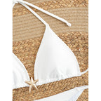 Damen Triangel-Bikini-Set mit verstellbaren Trägersystem und eleganter Dekoration R&B