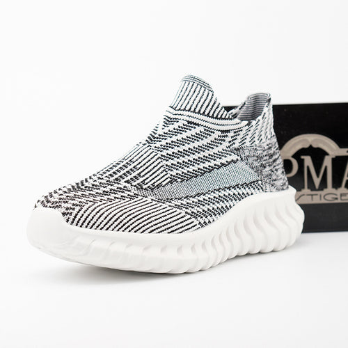Damen Modische Strick-Sneaker mit rutschfester Sohle R&B
