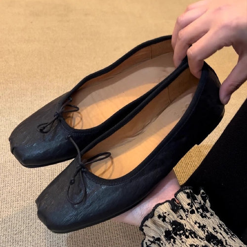 Damen Ballerinas mit quadratischer Zehenform und elegantem Riemenverschluss R&B