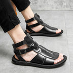 Herren Atmungsaktive Sommer-Sandalen mit elegantem Reißverschluss R&B