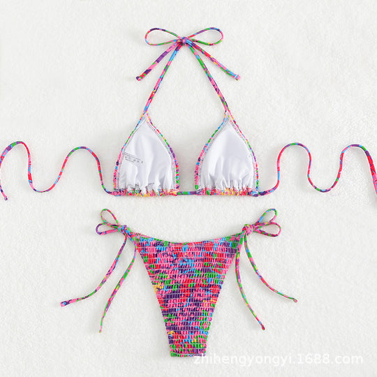 Damen Triangel-Bikini mit fröhlichem Rüschendesign R&B
