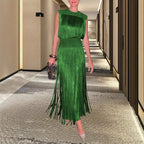Damen Elegantes Abendkleid mit schwingendem Saum R&B