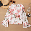Damen Bluse mit Rüschendetails und floralem Muster R&B