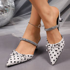 Damen Elegante Sling-Heels mit Strassdetails R&B