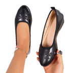 Damen Ballerina-Schuhe mit filigranem Lochmuster und rutschfester Sohle R&B