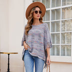 Damen kuscheliger Poncho mit fransigen Details