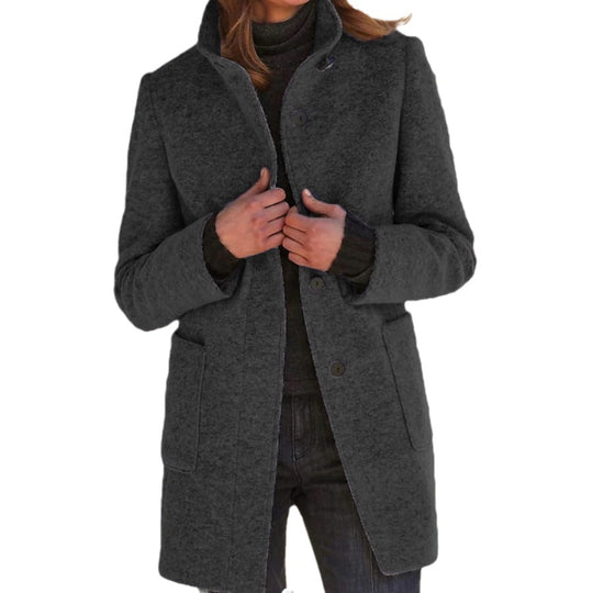 Damen eleganter Wollmantel mit optimaler Passform R&B