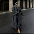 Damen Oversized Mantel mit Nadelstreifen R&B