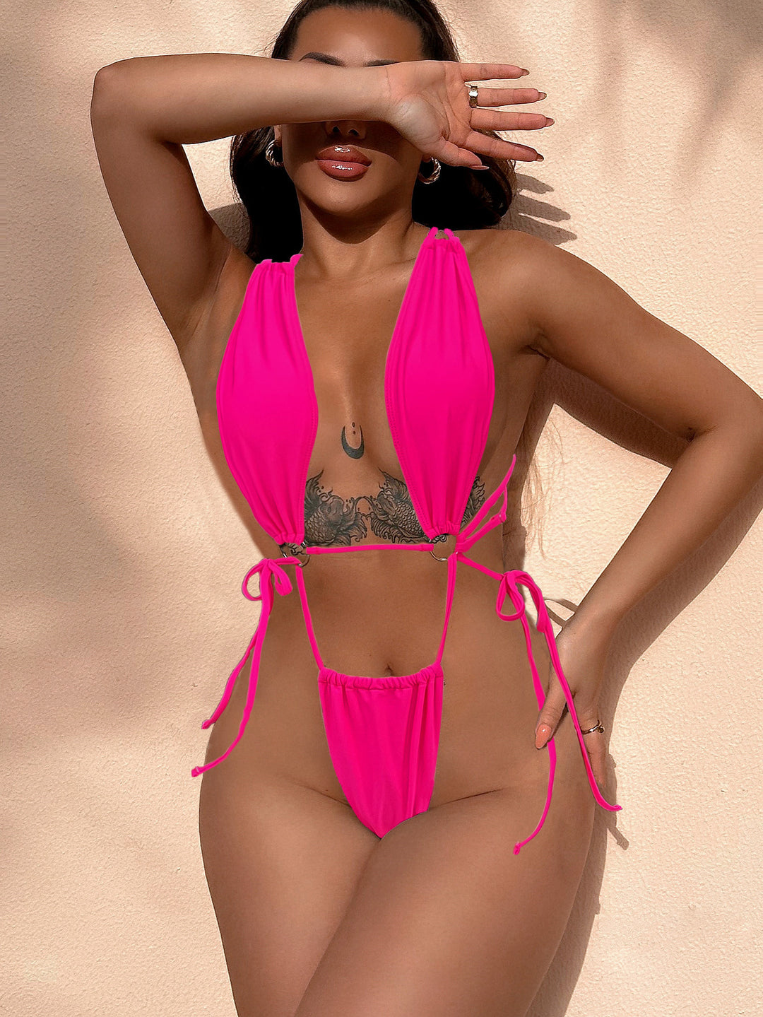 Damen verführerisches Bikiniset mit raffinierten Kordeldetails R&B