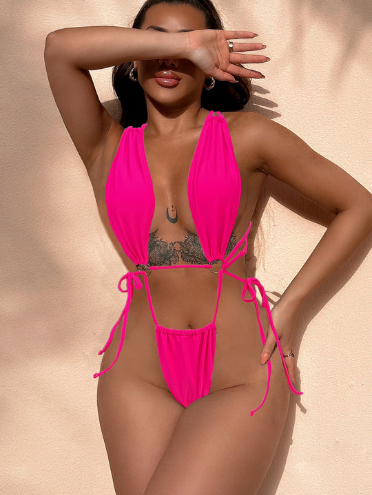 Damen verführerisches Bikiniset mit raffinierten Kordeldetails R&B