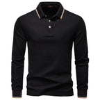 Herren Langarm Poloshirt