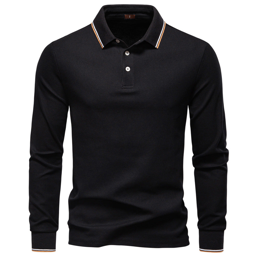 Herren Langarm Poloshirt