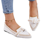 Damen Stilvolle und komfortable Ballerinas mit großem Schleifendetail R&B