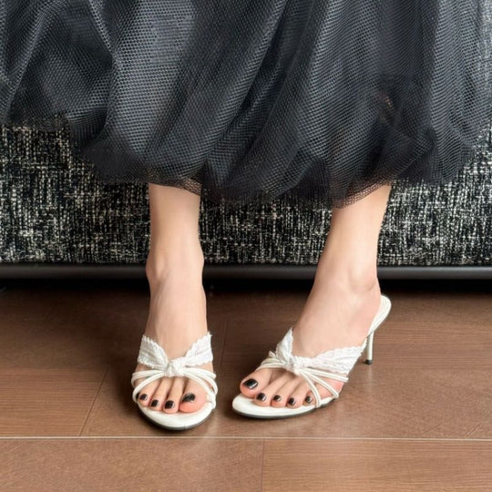Damen elegante Slipper mit raffinierter Raffung R&B