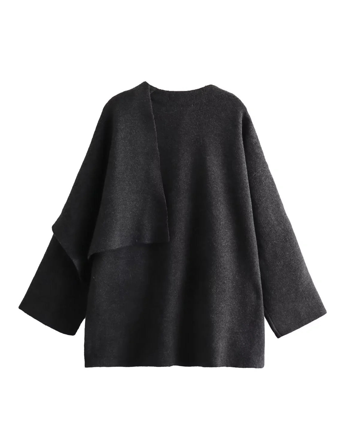 R&B | Boulevard Asymmetrischer Schal Verkürzte Gestrickte Jacke
