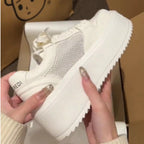 Damen Plateau-Sneaker mit atmungsaktivem Mesh-Obermaterial und modischem Design R&B