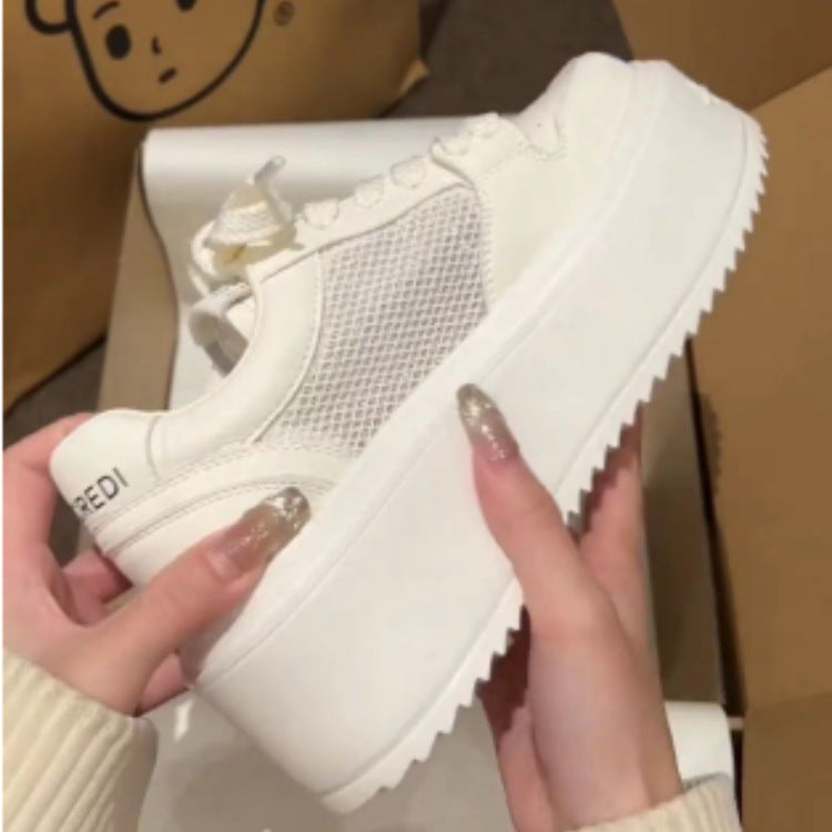 Damen Plateau-Sneaker mit atmungsaktivem Mesh-Obermaterial und modischem Design R&B
