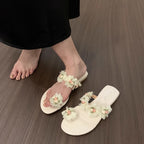Damen Sandalen mit floralem Design und rutschfester Sohle R&B
