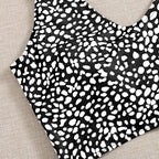 Damen Cropped Badeanzug mit asymmetrischem Design und modischen Bindändern