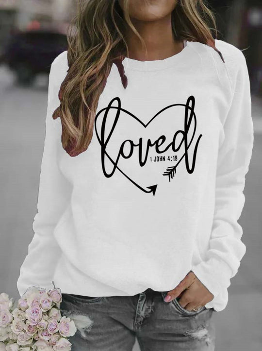Damen Sweatshirt mit inspirierendem Schriftzug und trendigem Design R&B