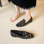 Damen Mokassin-Schuhe mit modischer Verzierungen und komfortabler Sohle