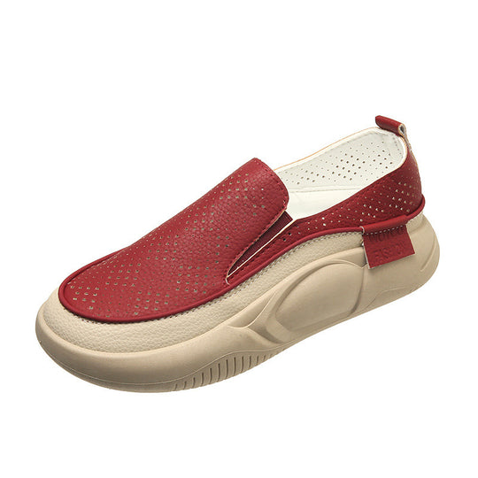 Damen Atmungsaktive Slip-On Sneakers mit perforiertem Obermaterial und rutschfester Sohle R&B