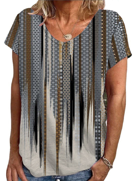 Damen Lockere Bluse mit buntem Paisleymuster R&B