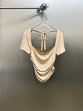Damen Stretchbluse mit dekorativem Rückenausschnitt R&B