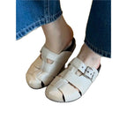 Damen moderne Zehentrenner-Sandalen mit seitlichem Riemendesign R&B