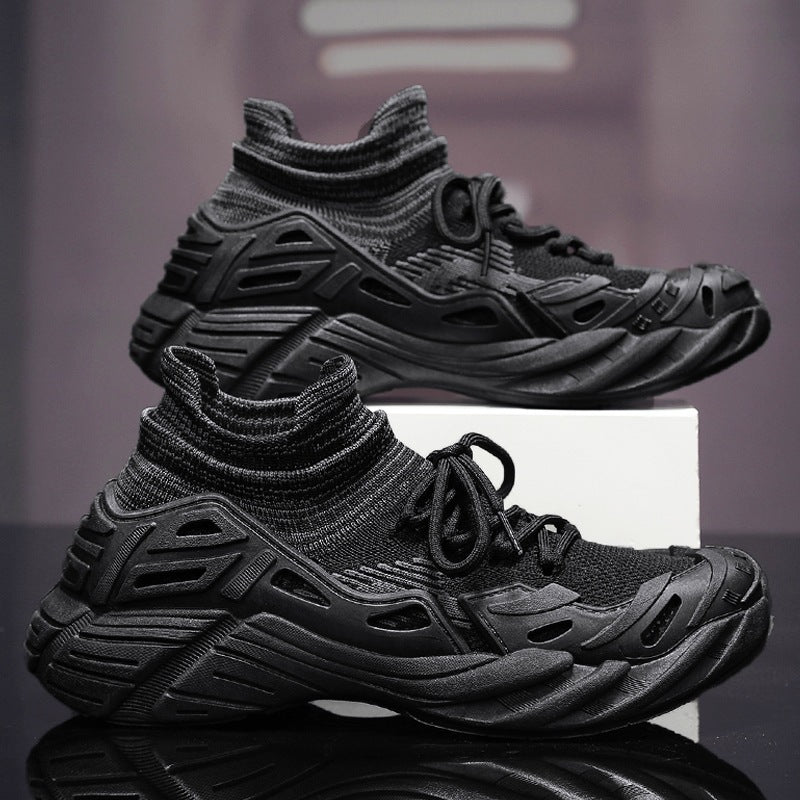 Damen Sportliche Sneakers mit atmungsaktiver Strick-Oberfläche und rutschfester Laufsohle