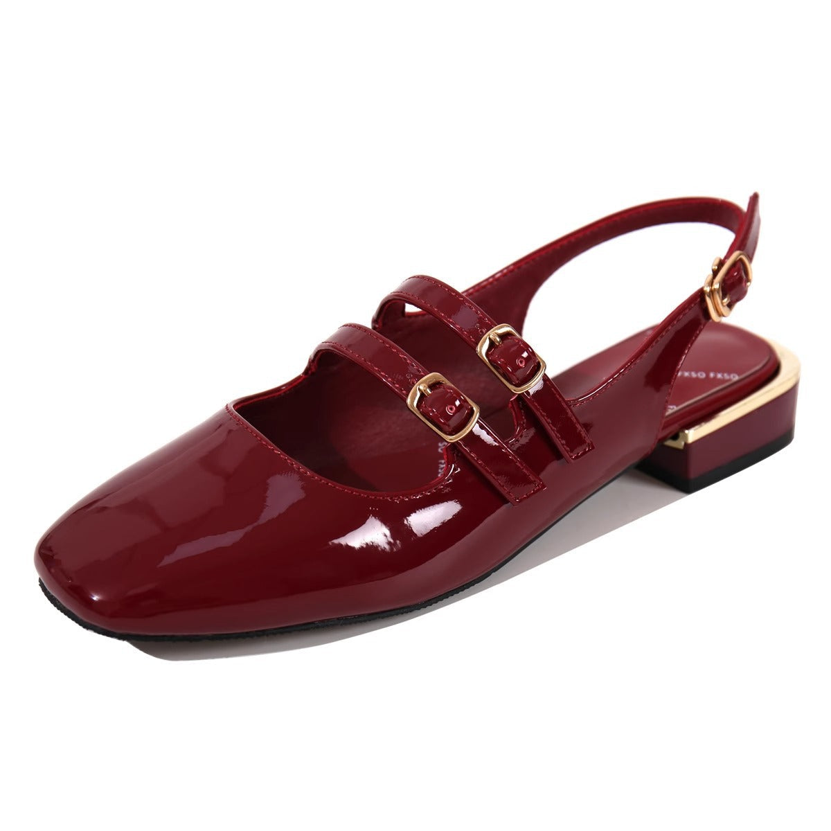 Damen Sling-Ballerinas mit doppeltem Riemchen und komfortablem Blockabsatz R&B
