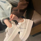 Damen Plateau-Sneaker mit modischem Design und dämpfender Sohle R&B