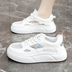 Damen Sportliche Sneakers mit atmungsaktiver Mesh-Oberfläche und innovativem Sohlenprofil