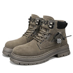 Damen robuste High-Top Stiefel mit atmungsaktivem Rippenkragen und rutschfester Sohle R&B