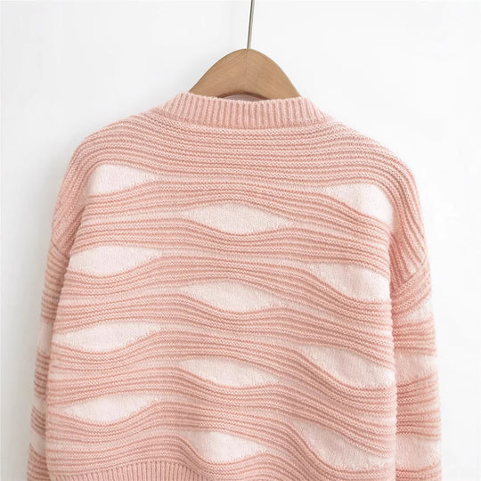 Damen Strickjacke mit strukturiertem Muster und hochwertigen Holzknöpfen R&B