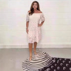Damen Spitzenkleid mit Schulterfrei-Design R&B