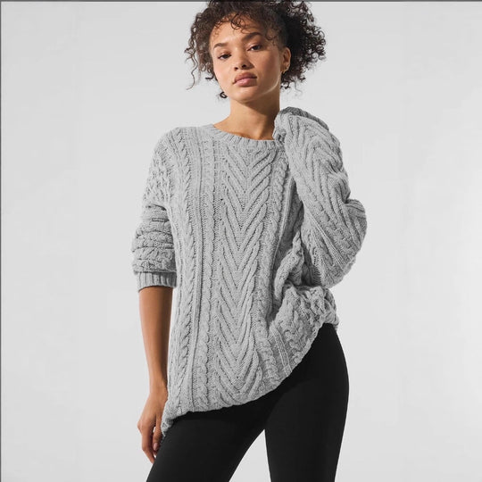 Damen Grobstrickpullover mit modischem Strukturdesign R&B