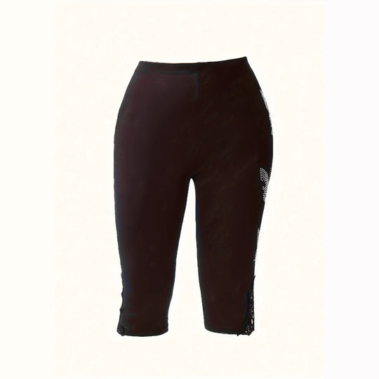 Damen Leggings mit verzierten Schmetterlings-Motiven und Spitze R&B