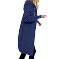 Damen nan langer Oversize Kapuzenmantel mit gerundetem Saum und Reißverschlusstaschen R&B