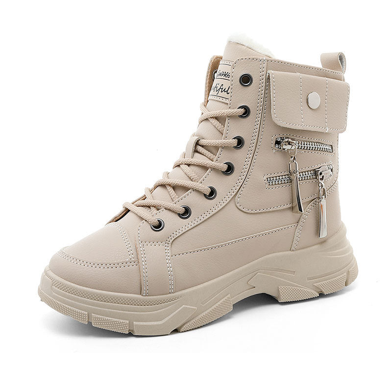 Damen Hohe Sneaker mit modischem Reißverschluss und komfortabler Innenfütterung R&B